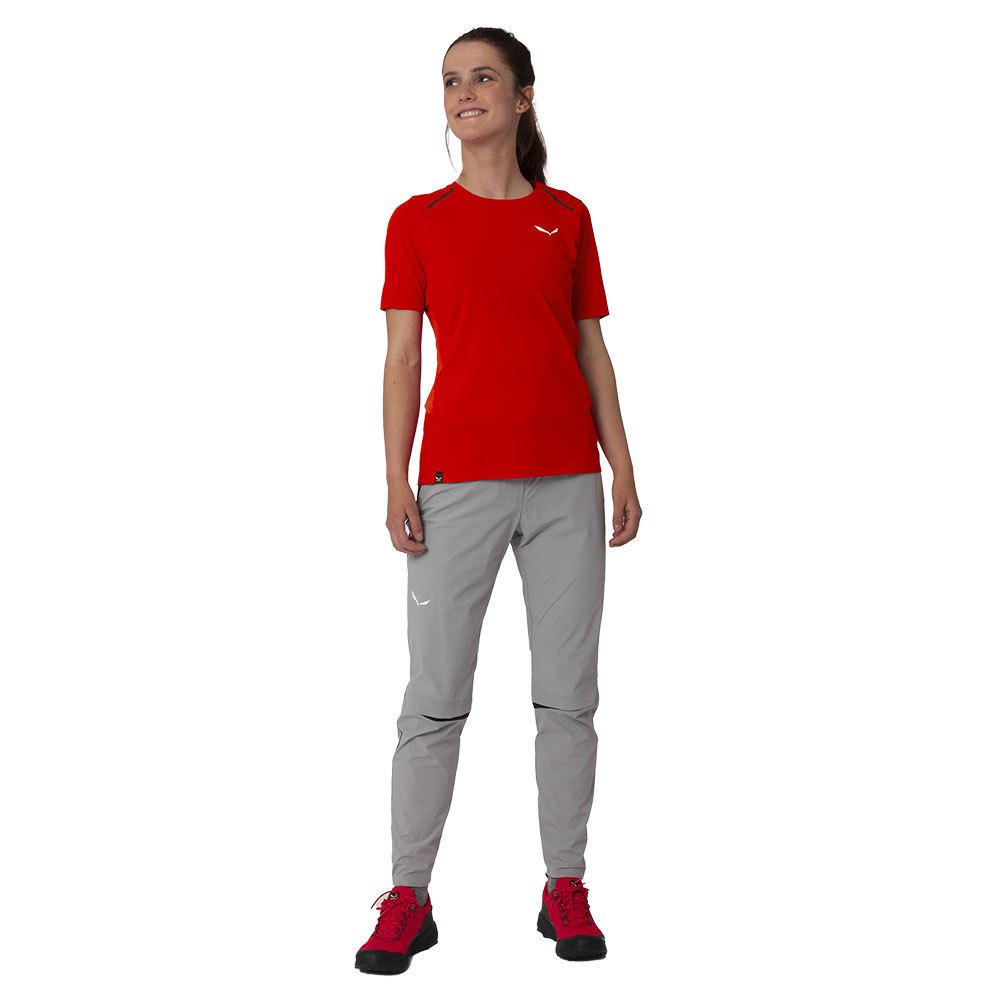 salewa pedroc dry hyb short sleeve t-shirt rouge xl femme