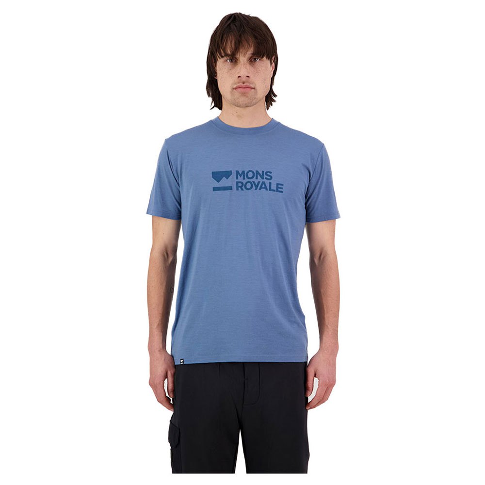 mons royale icon short sleeve t-shirt bleu 2xl homme
