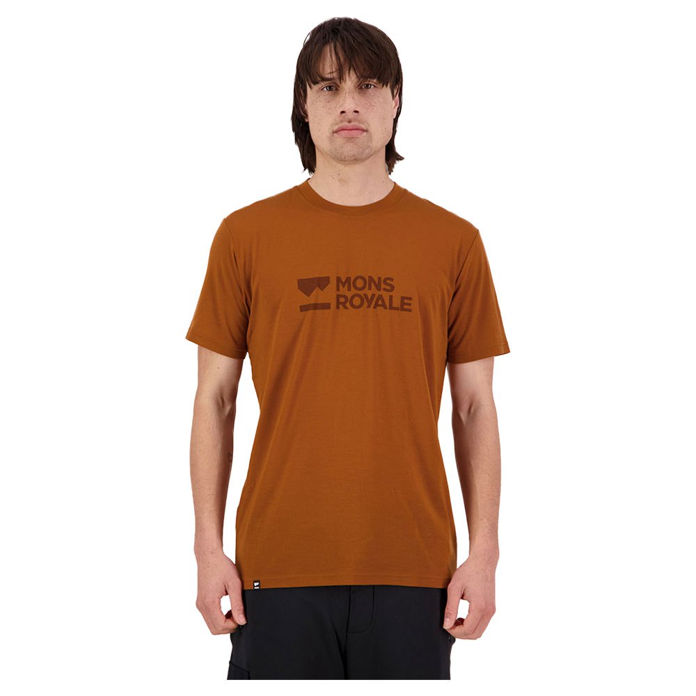 mons royale icon short sleeve t-shirt marron xl homme