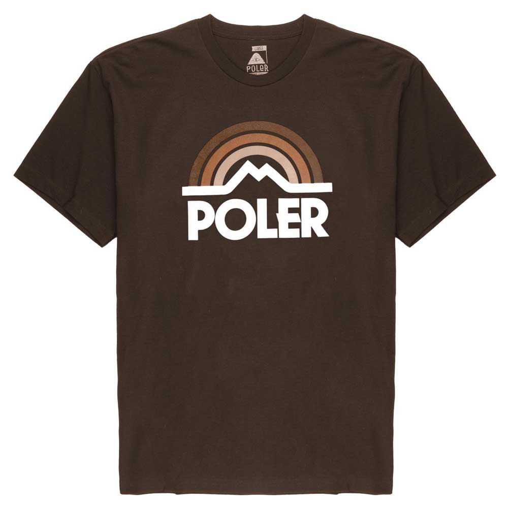 poler mountain rainbow short sleeve t-shirt marron s homme