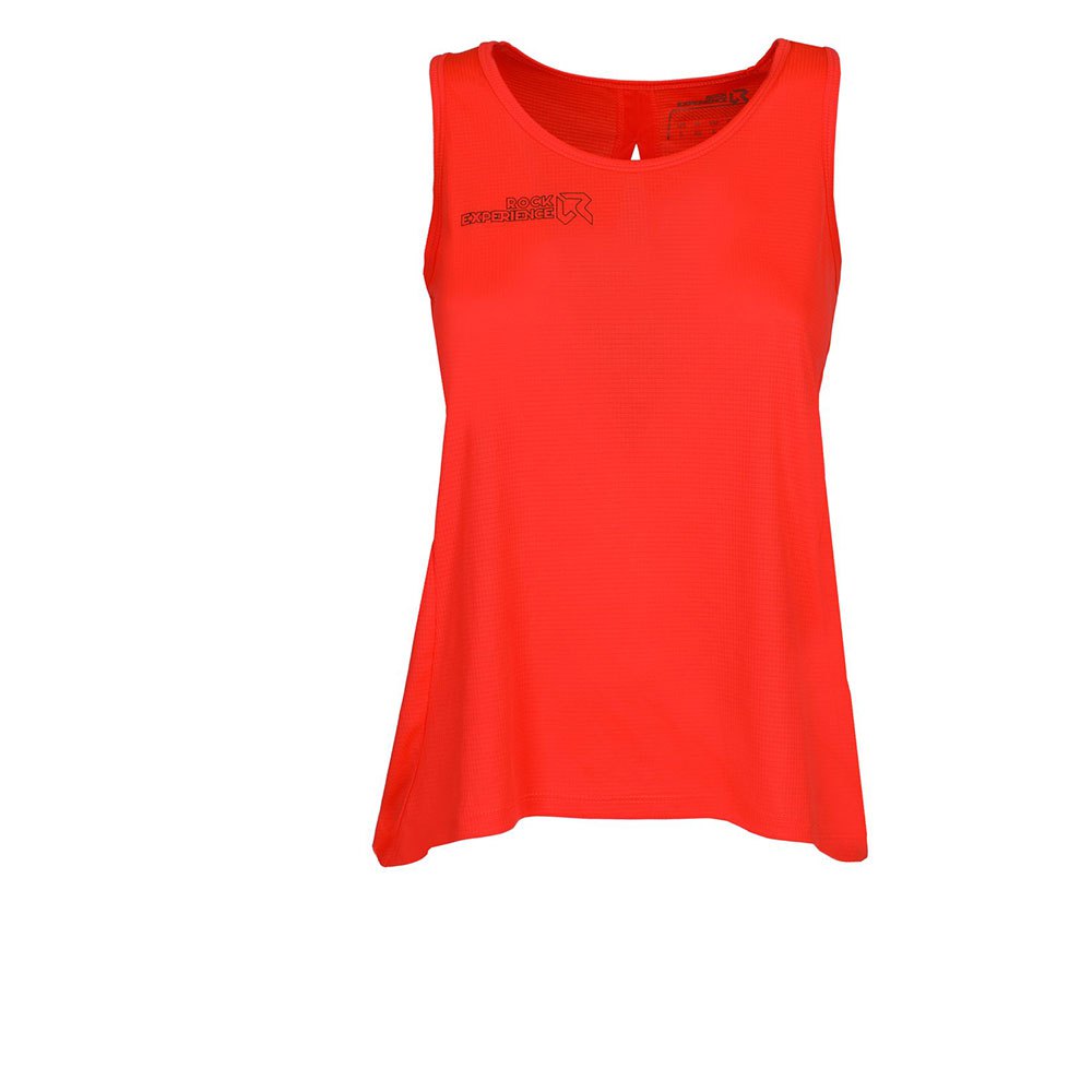 rock experience oriole sleeveless t-shirt orange l femme