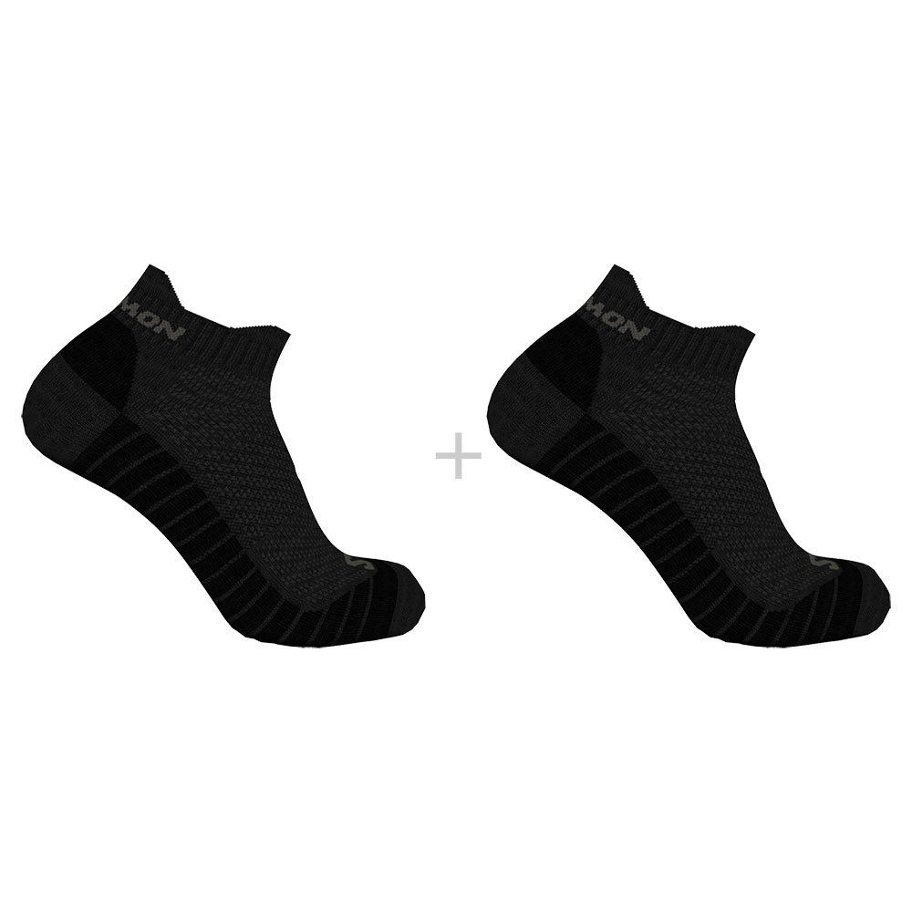 salomon aero ankle short socks 2 pairs noir eu 42-44 homme