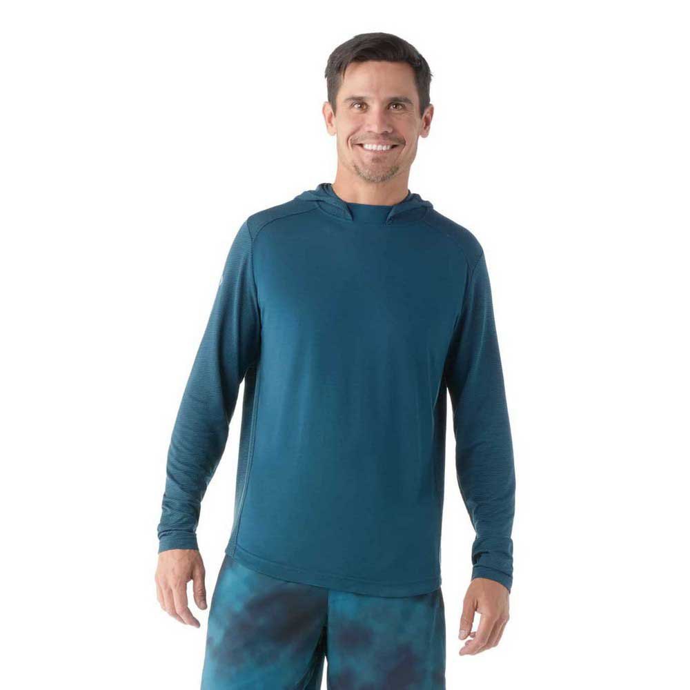 smartwool active mesh hoodie bleu 2xl homme