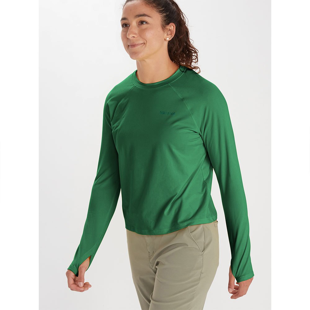 marmot windridge long sleeve t-shirt vert m femme