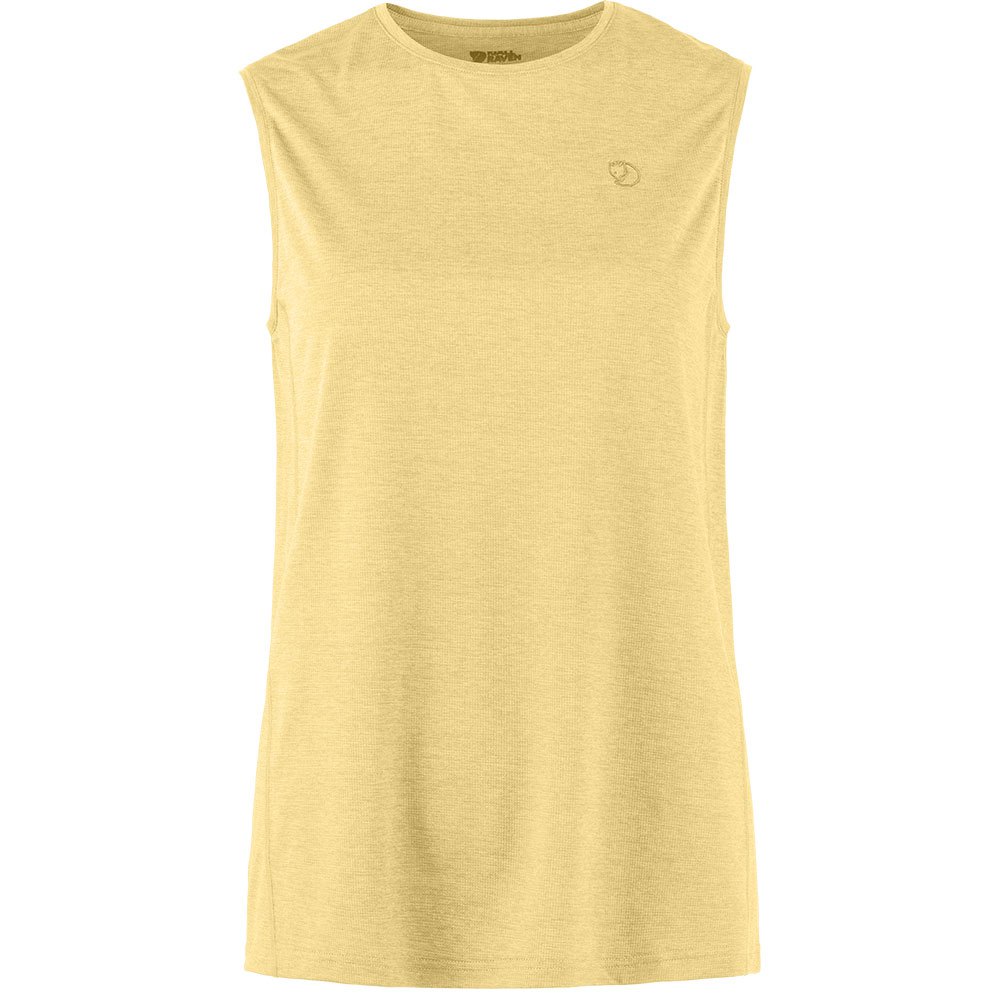 fjällräven abisko day hike sleeveless t-shirt jaune s femme