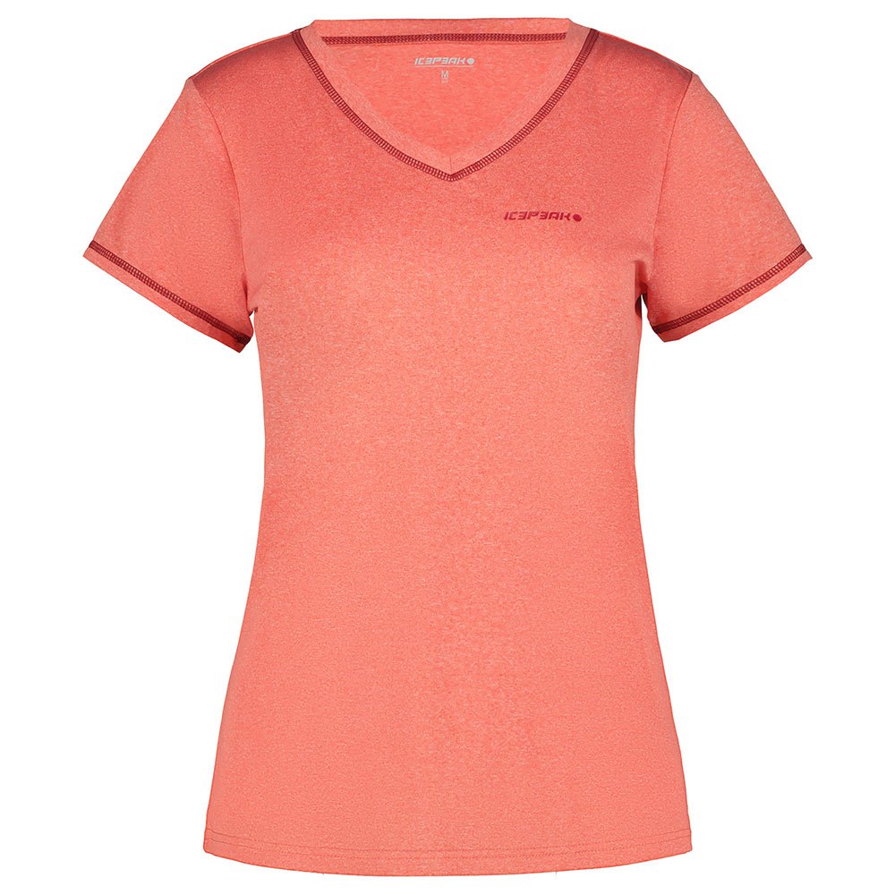 icepeak beasley short sleeve t-shirt orange s femme