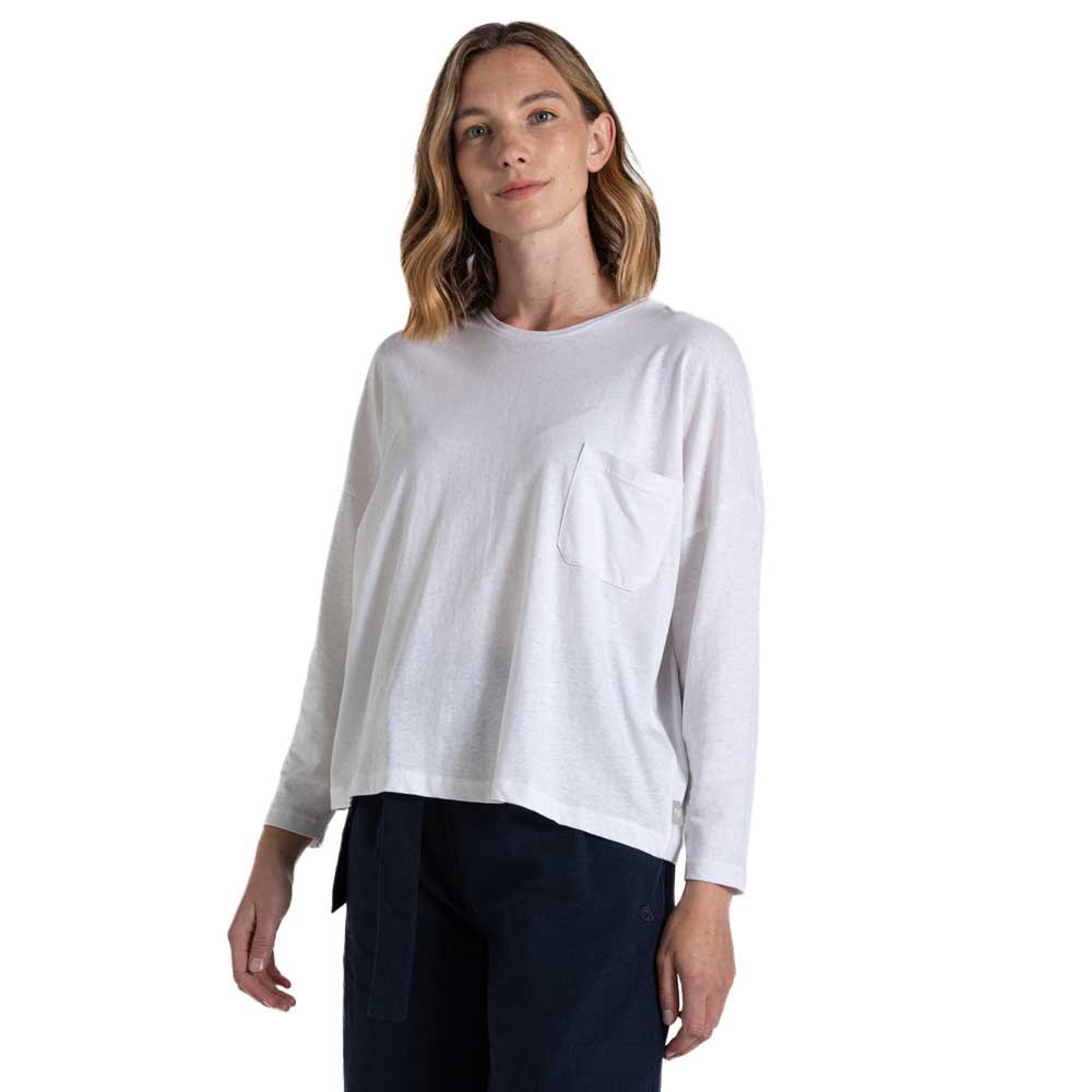 craghoppers emere long sleeve t-shirt blanc 34 femme