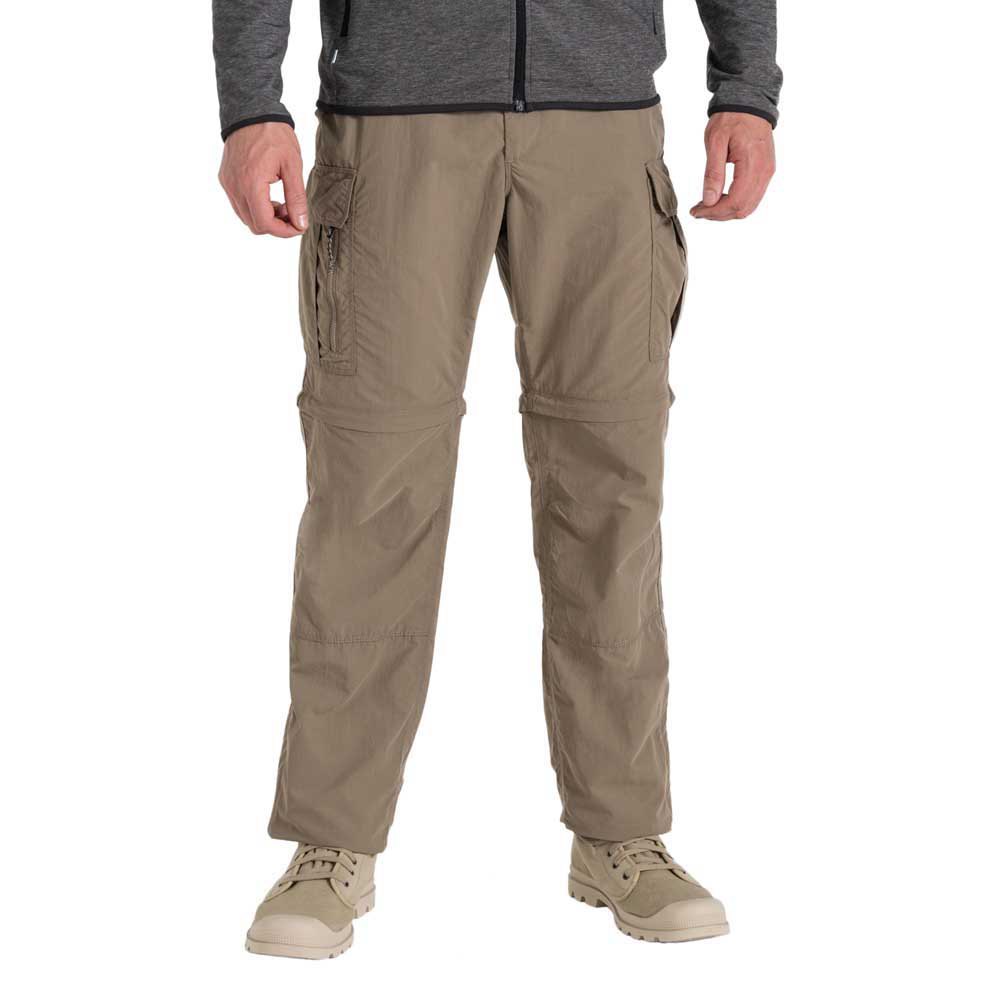 craghoppers nosilife convertible cargo pants beige 94 / long homme