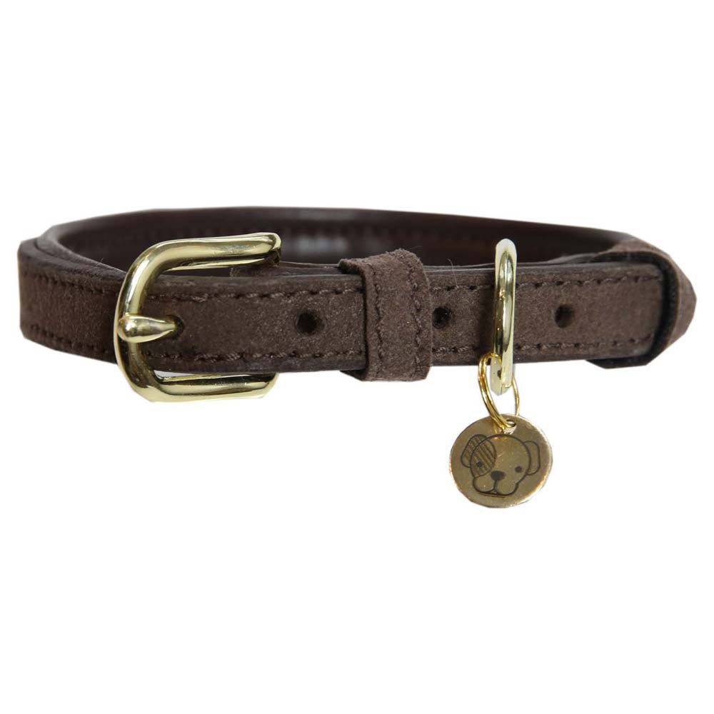 kentucky velvet leather collar marron 50-60 cm