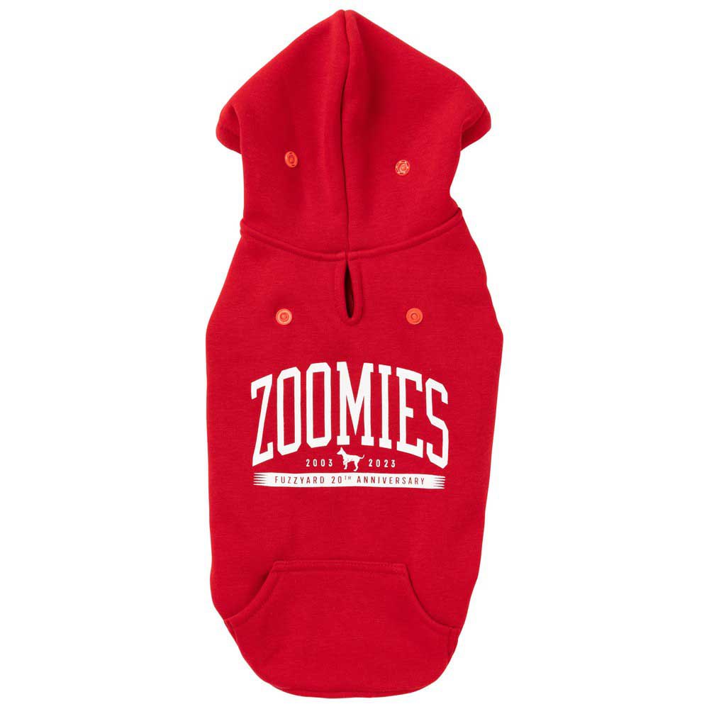 fuzzyard zoomies dog sweatshirt hoodie rouge 1