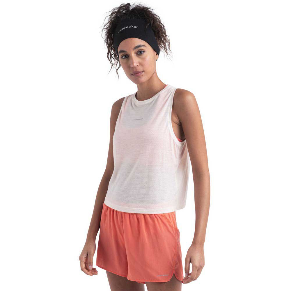 icebreaker merino 125 cool-lite™ speed sleeveless t-shirt orange s femme