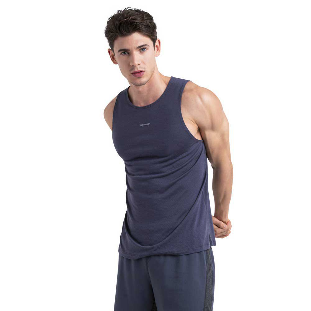 icebreaker merino 125 cool-lite™ speed sleeveless t-shirt gris 2xl homme