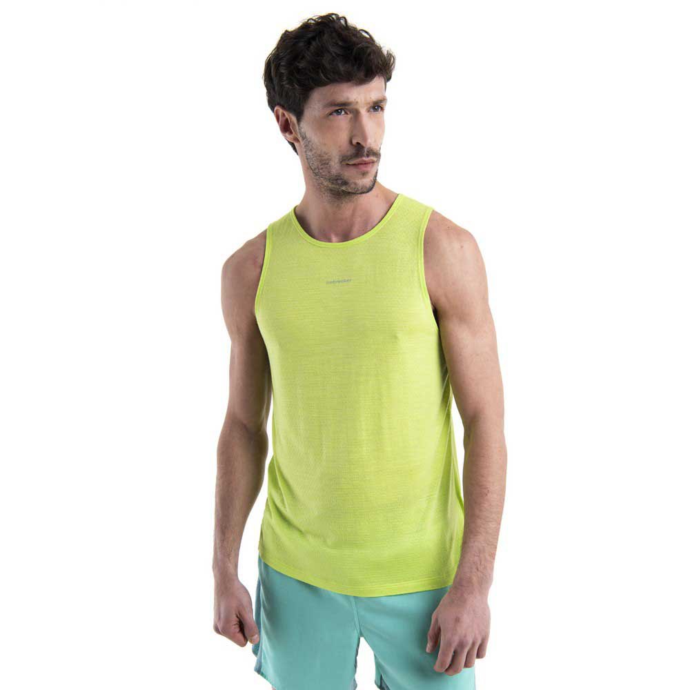 icebreaker merino 125 cool-lite™ speed sleeveless t-shirt jaune 2xl homme