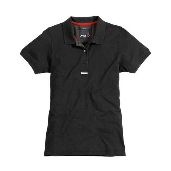 musto piqué short sleeve polo shirt noir 18 femme