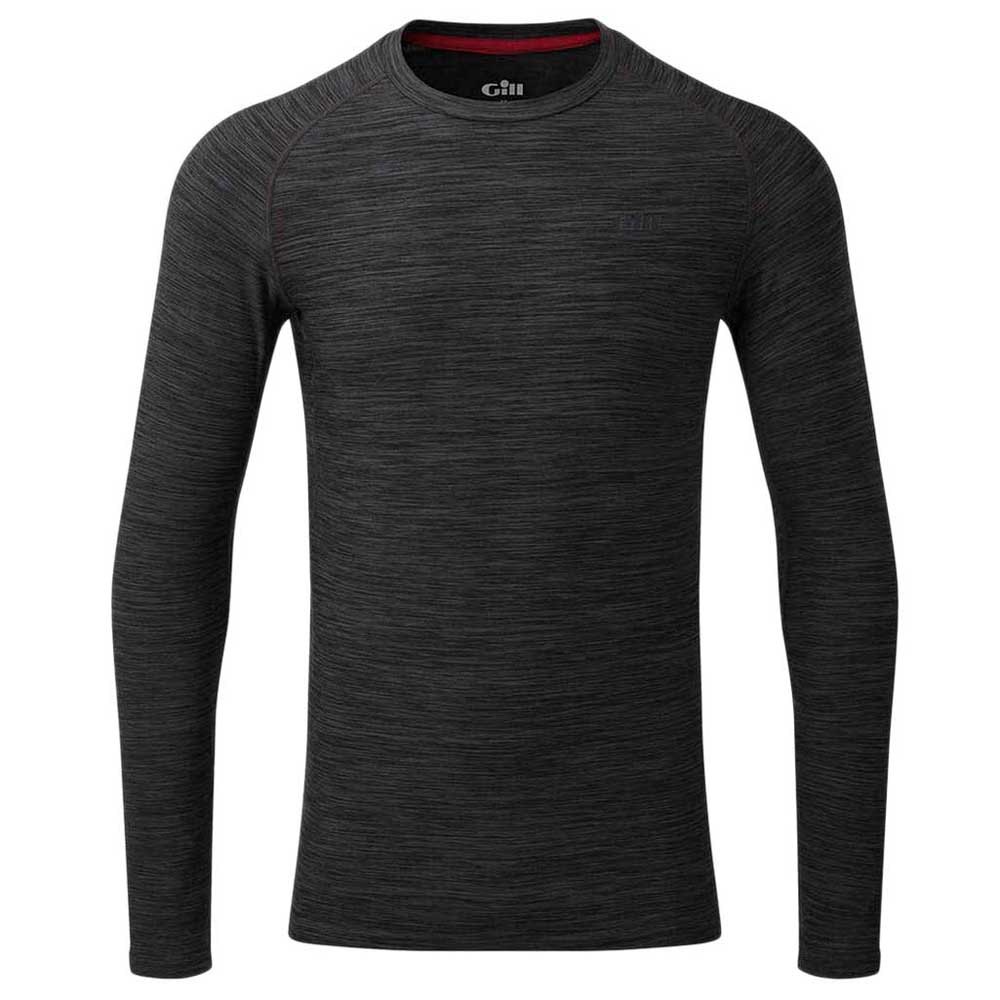 gill crew long sleeve t-shirt gris s homme