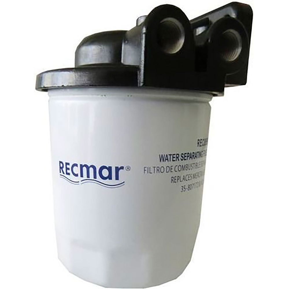 recmar 25 micron fuel filter with bracket blanc 1/4´´