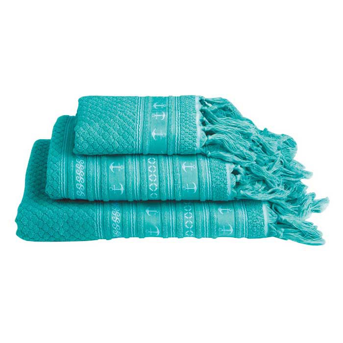 marine business santorini anchors towels set vert