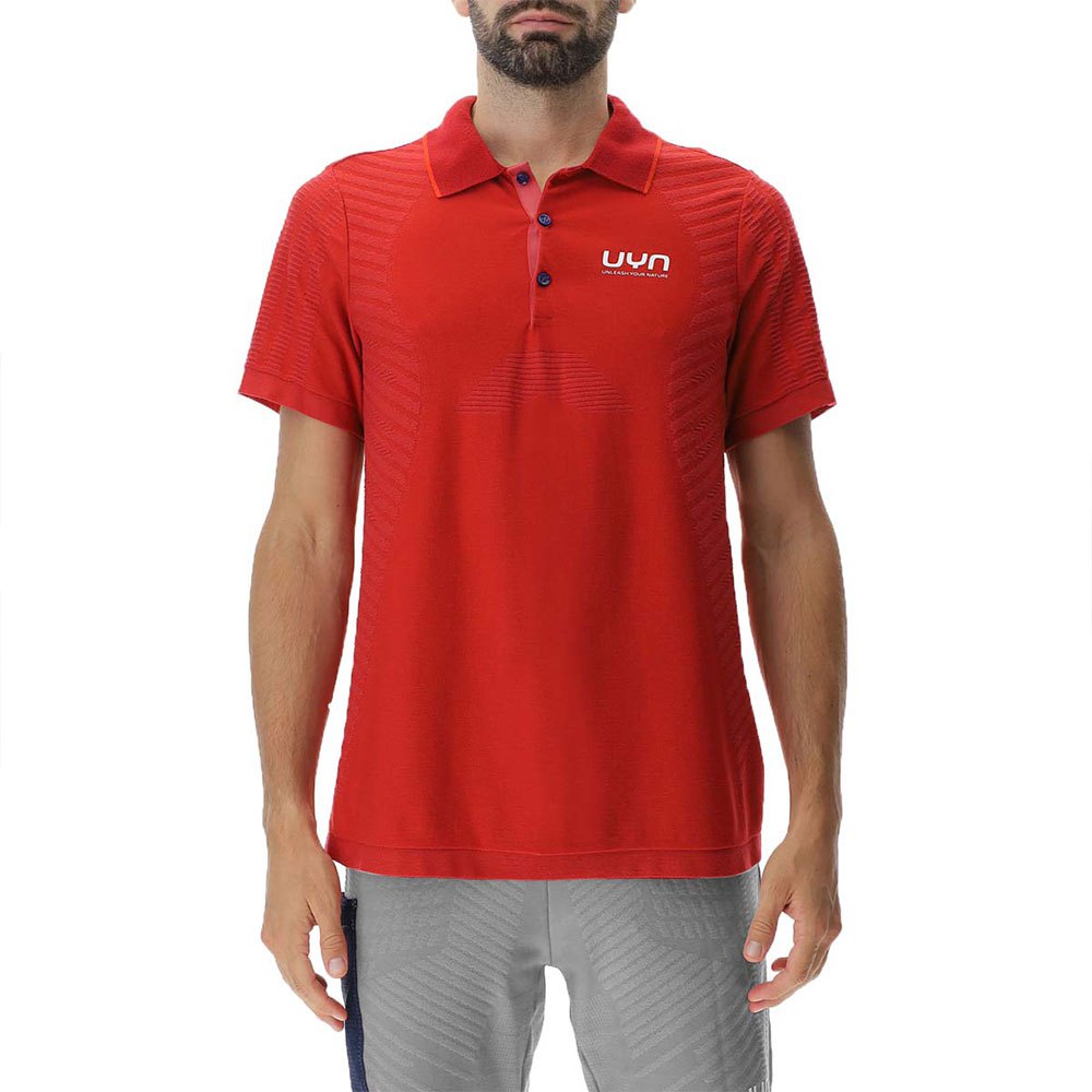 uyn skipper cotton short sleeve polo rouge s homme