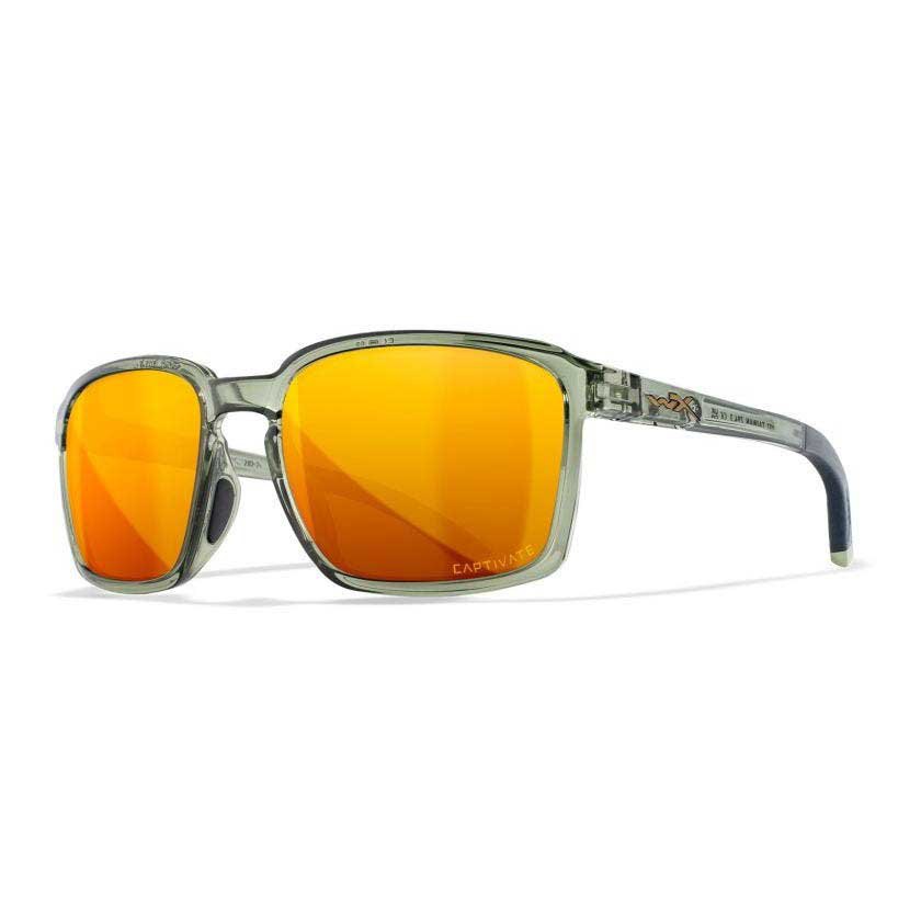 wiley x alfa polarized sunglasses doré  homme