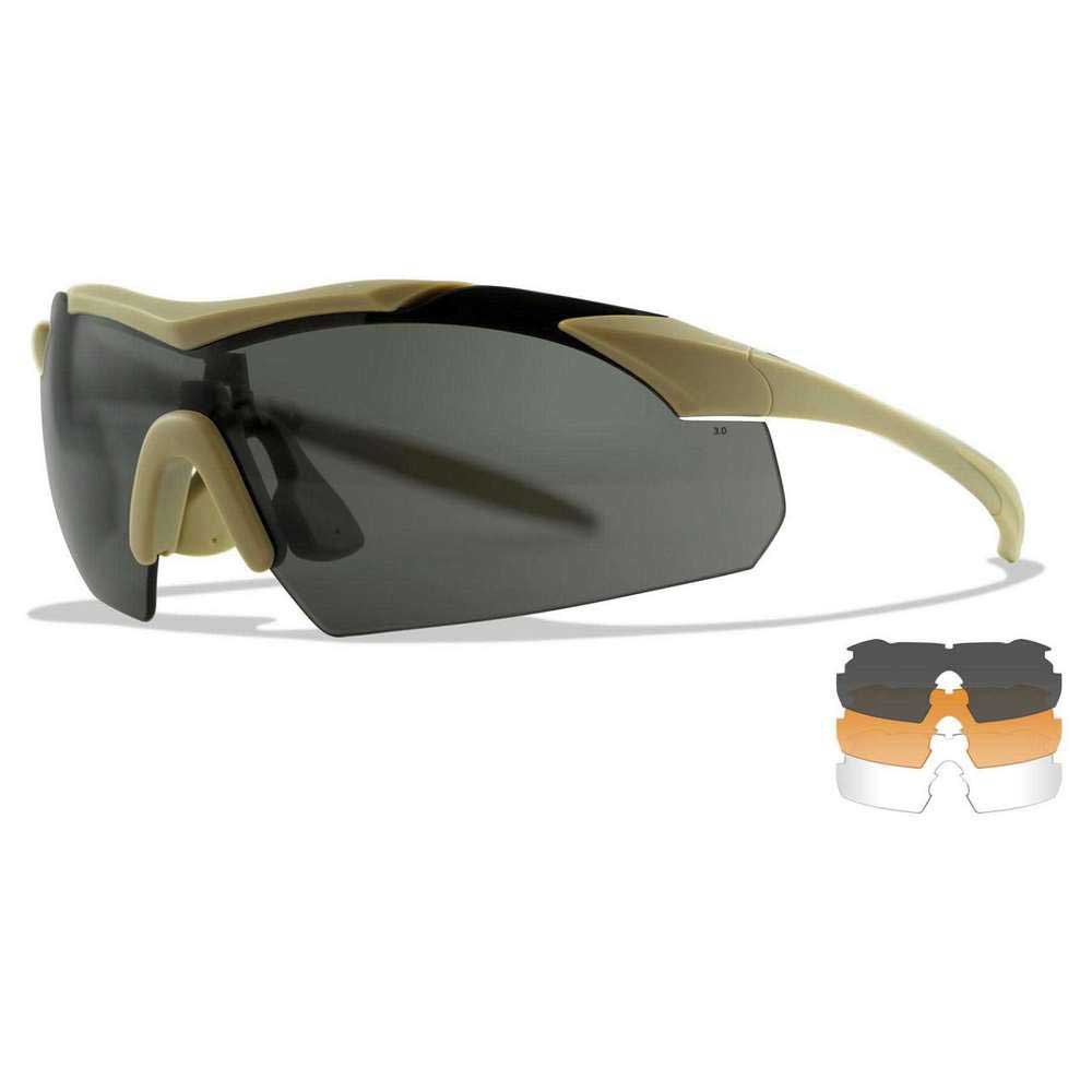 wiley x vapor 2.5 polarized sunglasses doré  homme