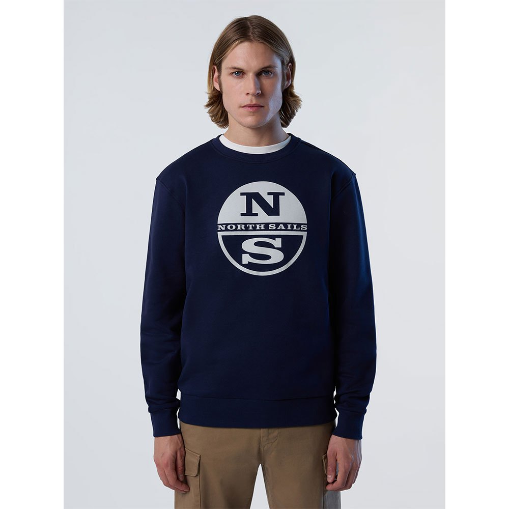 north sails graphic crew neck sweatshirt bleu xl homme