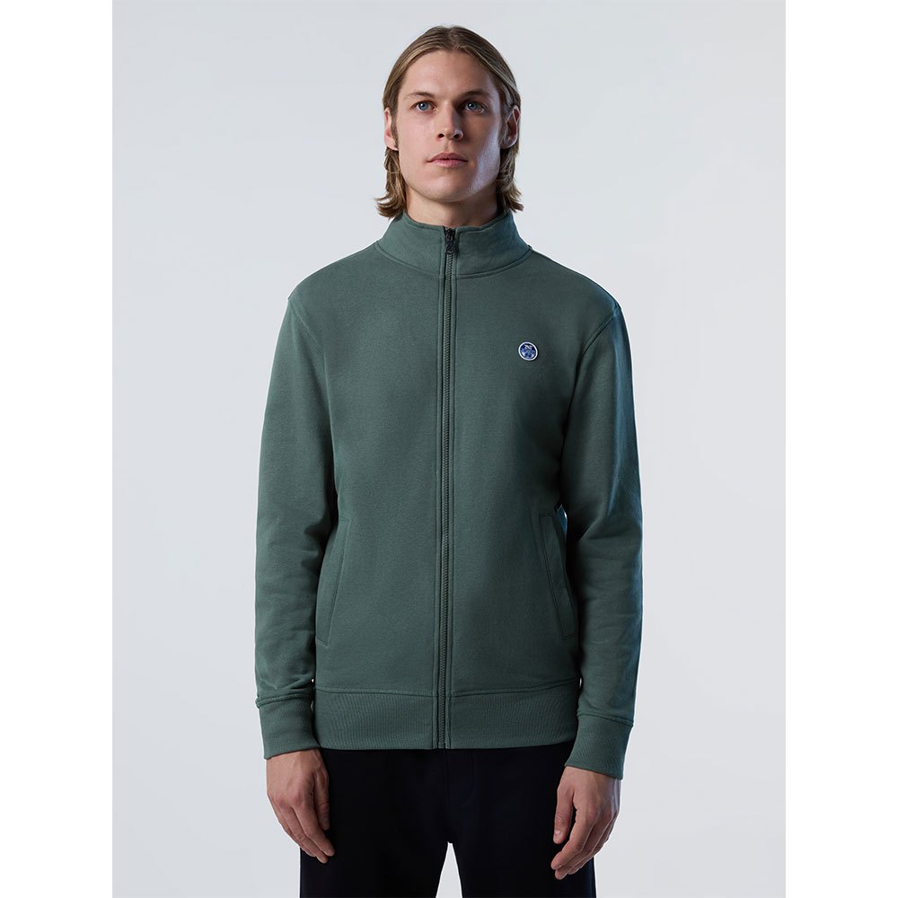 north sails logo full zip sweatshirt vert 2xl homme