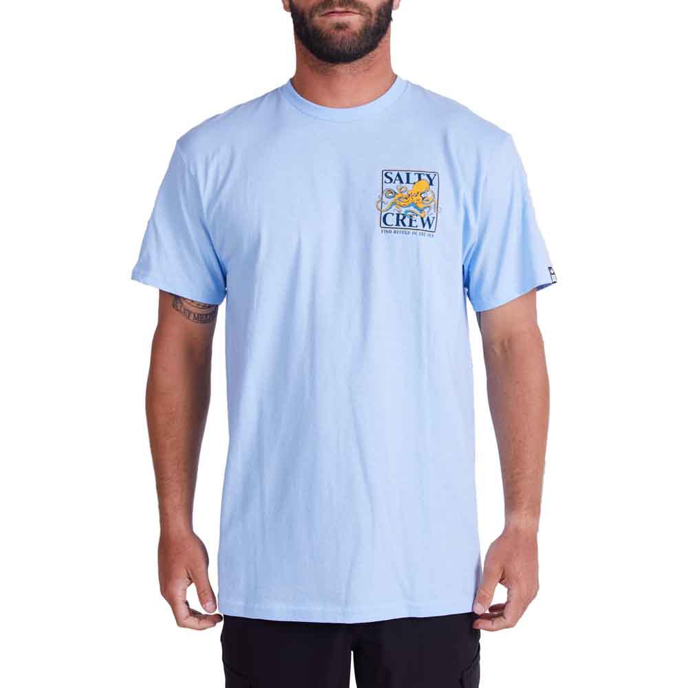 salty crew ink slinger standard short sleeve t-shirt refurbished bleu l homme