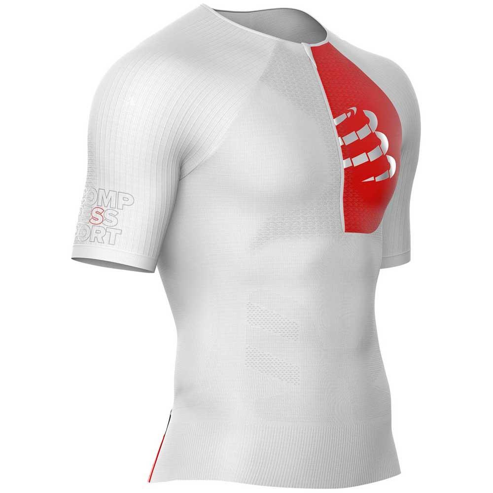 compressport triathlon postural aero short sleeve t-shirt blanc xl homme