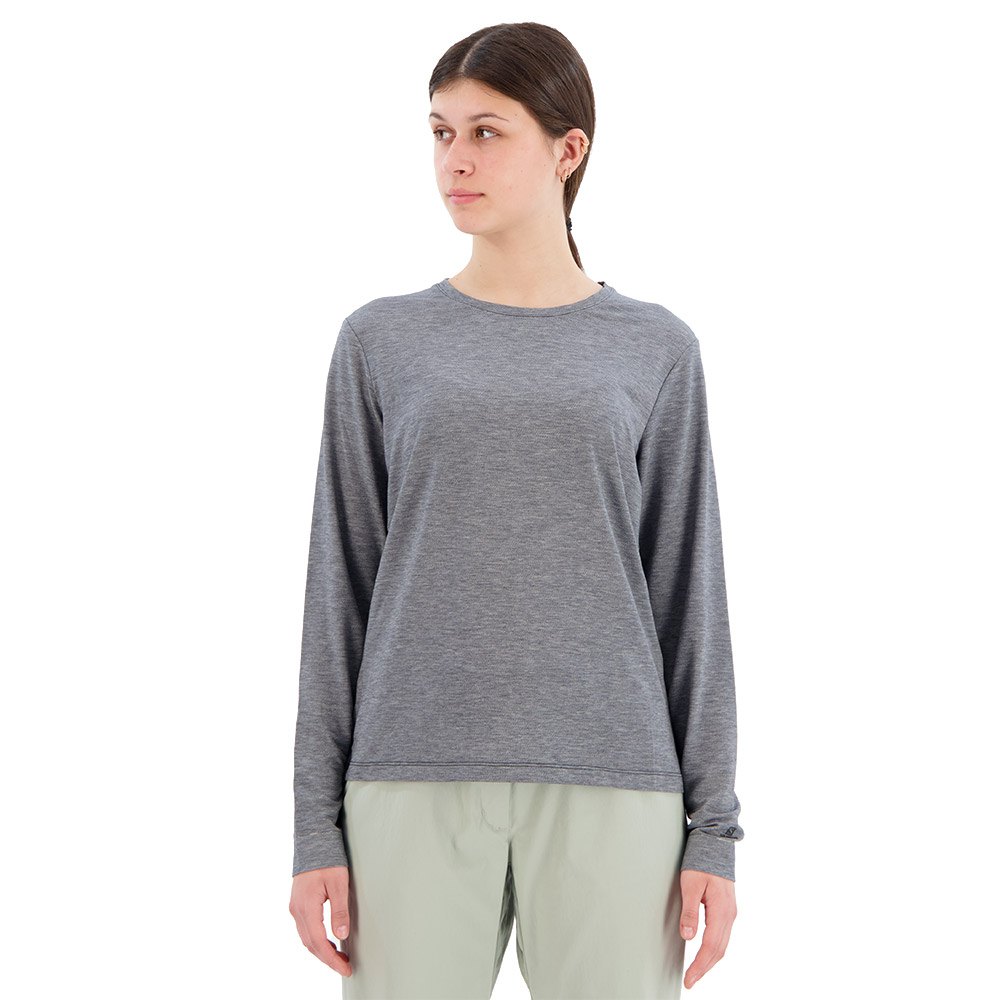 salomon essential long sleeve t-shirt gris xs femme