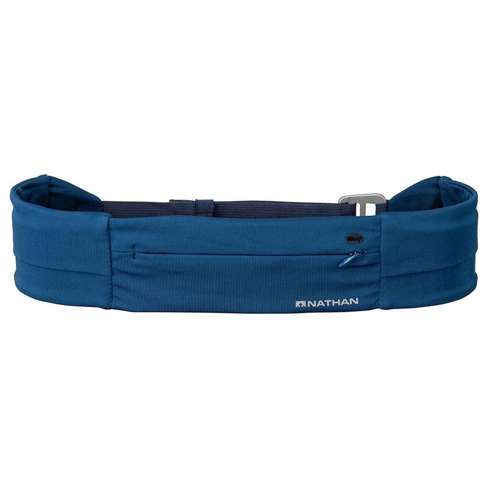 nathan the zipster adjustable fit waist pack bleu