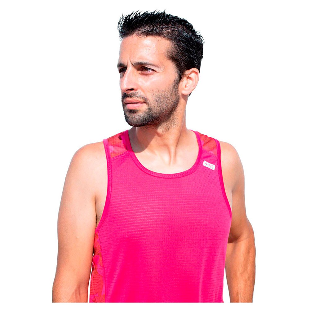 42k running ares sleeveless t-shirt rose xs homme