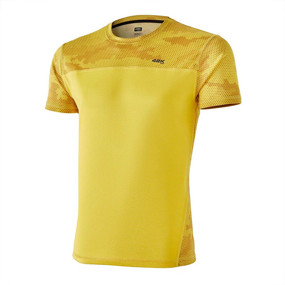 42k running mimet short sleeve t-shirt jaune l homme