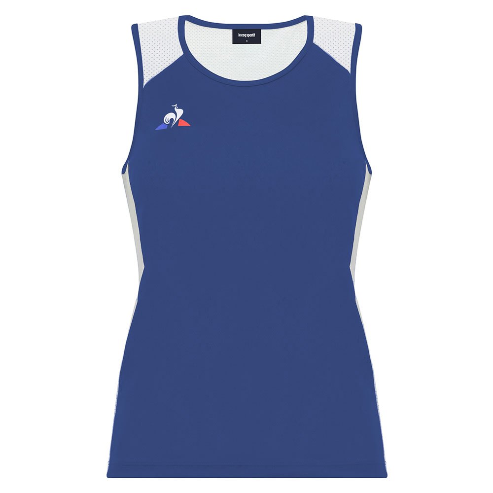le coq sportif running sleeveless t-shirt bleu xl femme