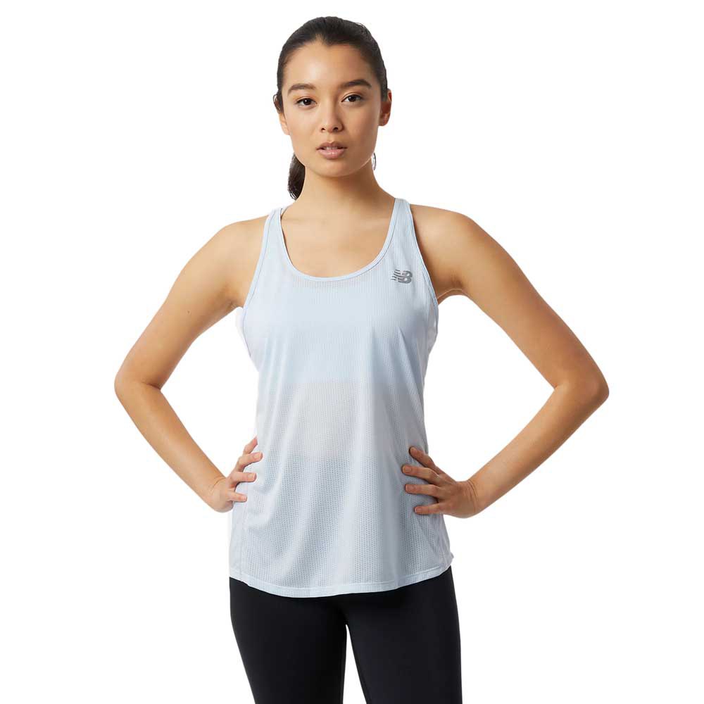 new balance impact sleeveless t-shirt blanc l femme