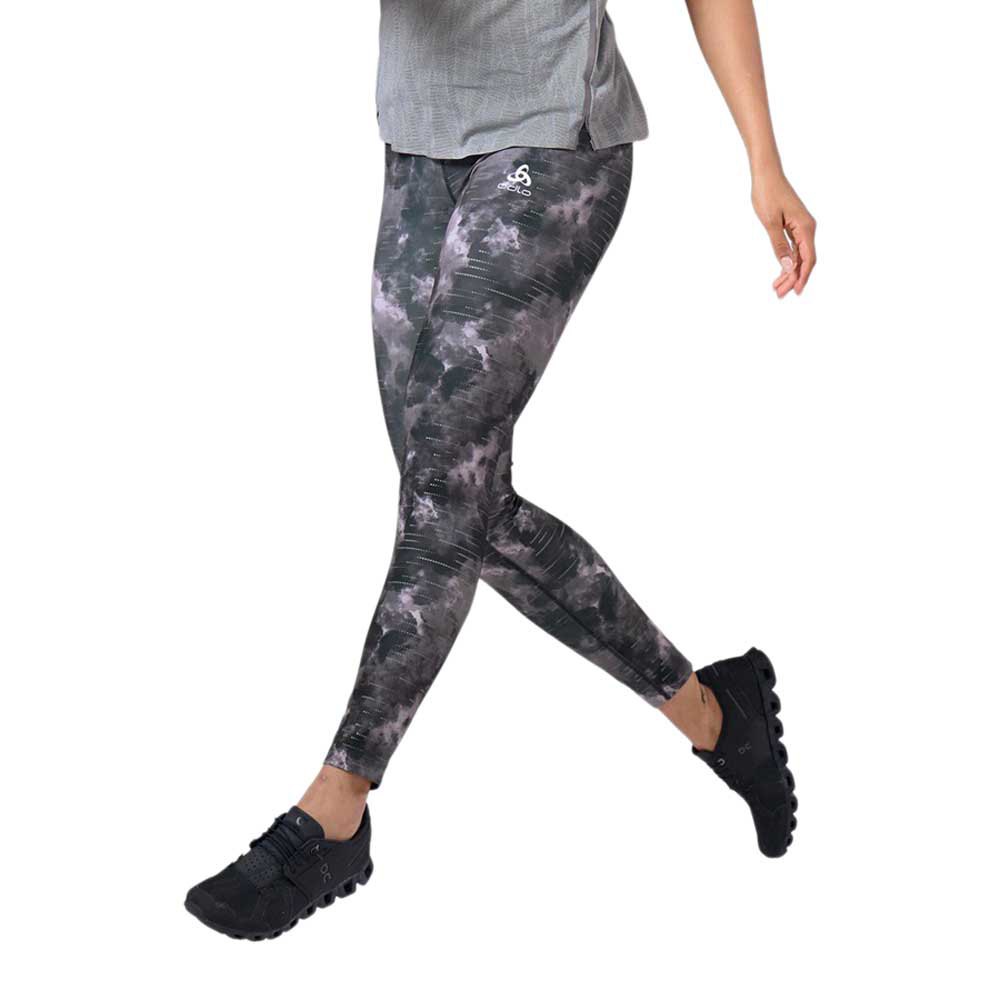 odlo zeroweight print reflective leggings gris xs femme