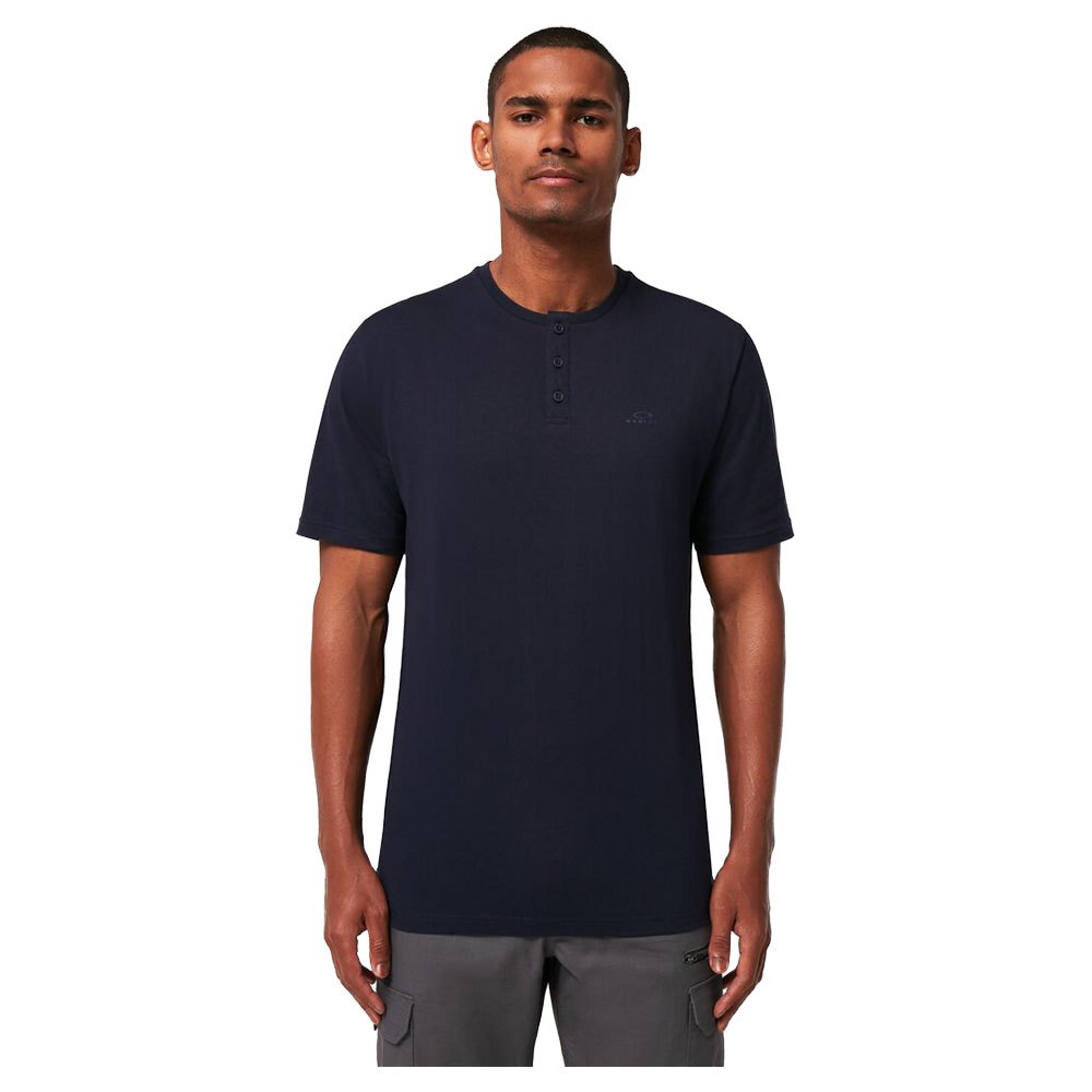 oakley apparel relax henley short sleeve t-shirt bleu xl homme