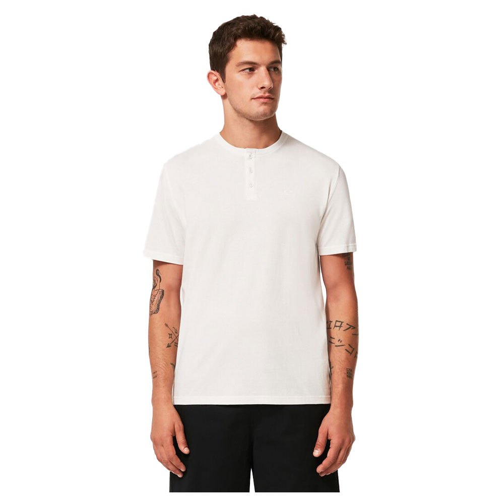 oakley apparel relax henley short sleeve t-shirt blanc xl homme