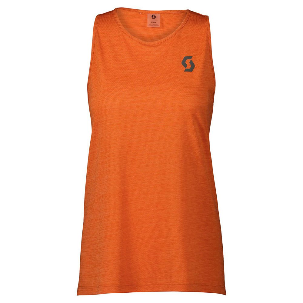 scott endurance lt sleeveless t-shirt orange m femme