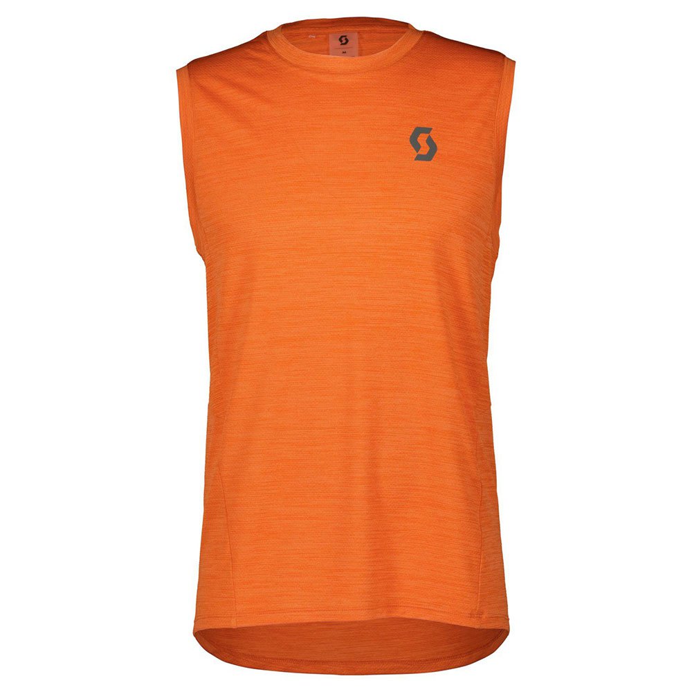 scott endurance lt sleeveless t-shirt orange m homme