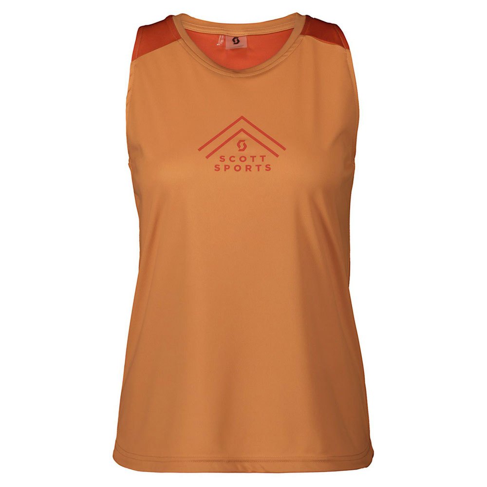 scott endurance tech sleeveless t-shirt orange l femme