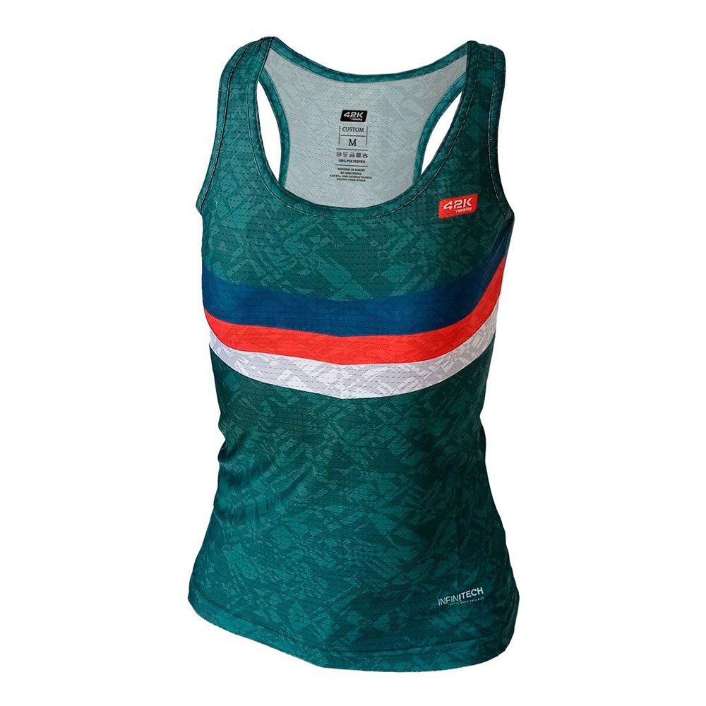 42k running 1973 sleeveless t-shirt vert s femme