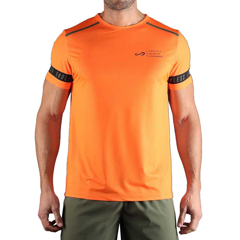 endless ace izzy short sleeve t-shirt orange xl homme