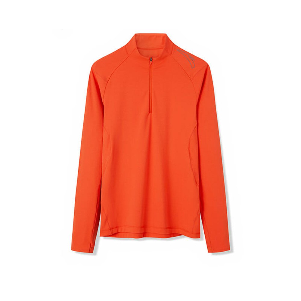 anta running half zip t-shirt orange 2xl homme