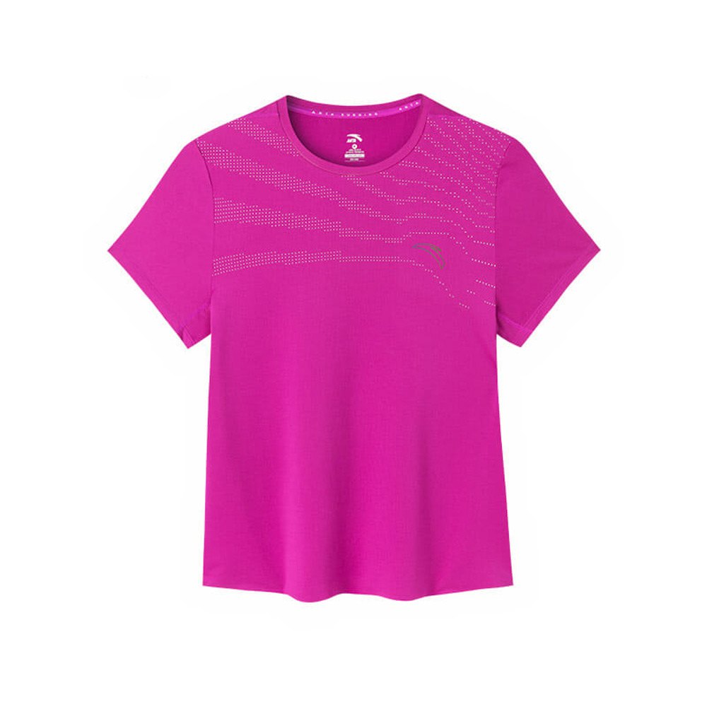 anta running short sleeve t-shirt rose xs femme