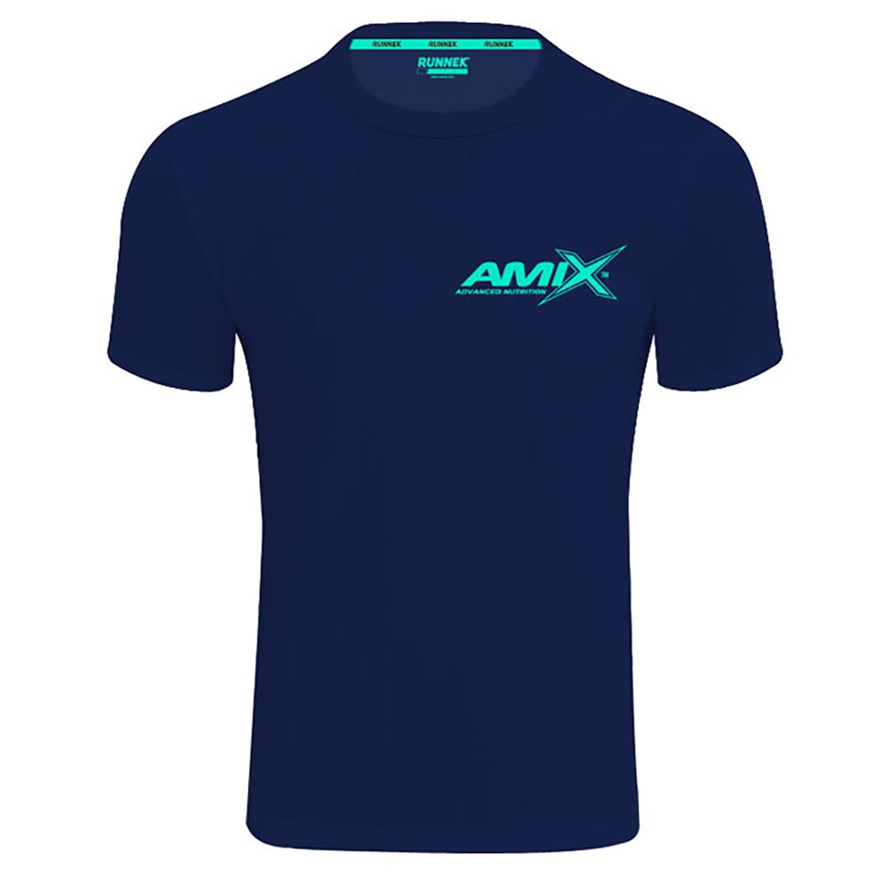 amix runfit short sleeve t-shirt bleu s homme