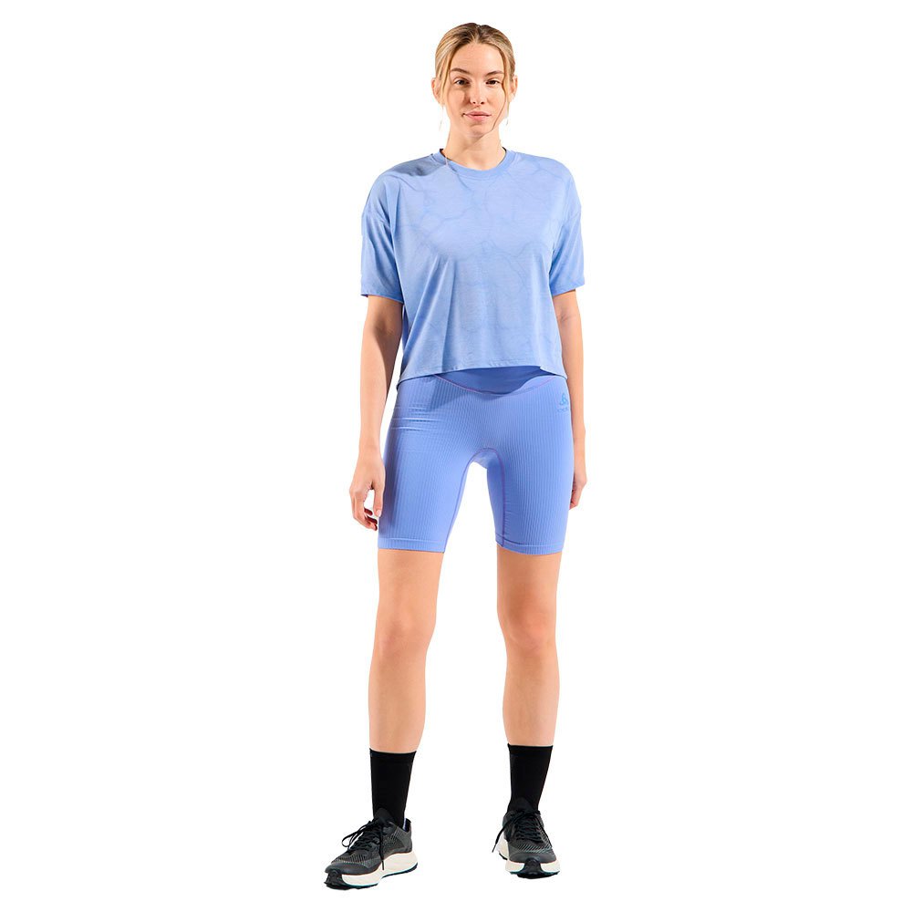 odlo active 365 seamless short leggings bleu xs femme
