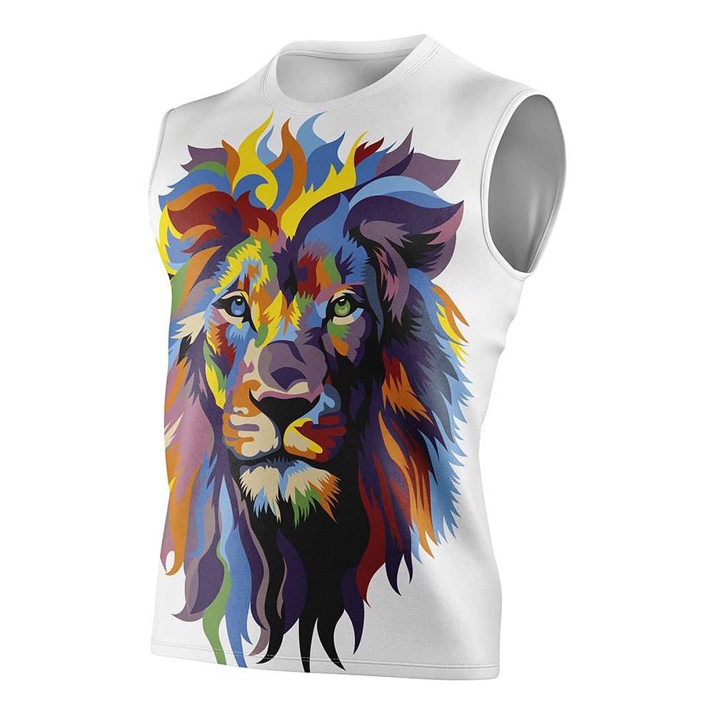 otso be a lion sleeveless t-shirt multicolore s homme
