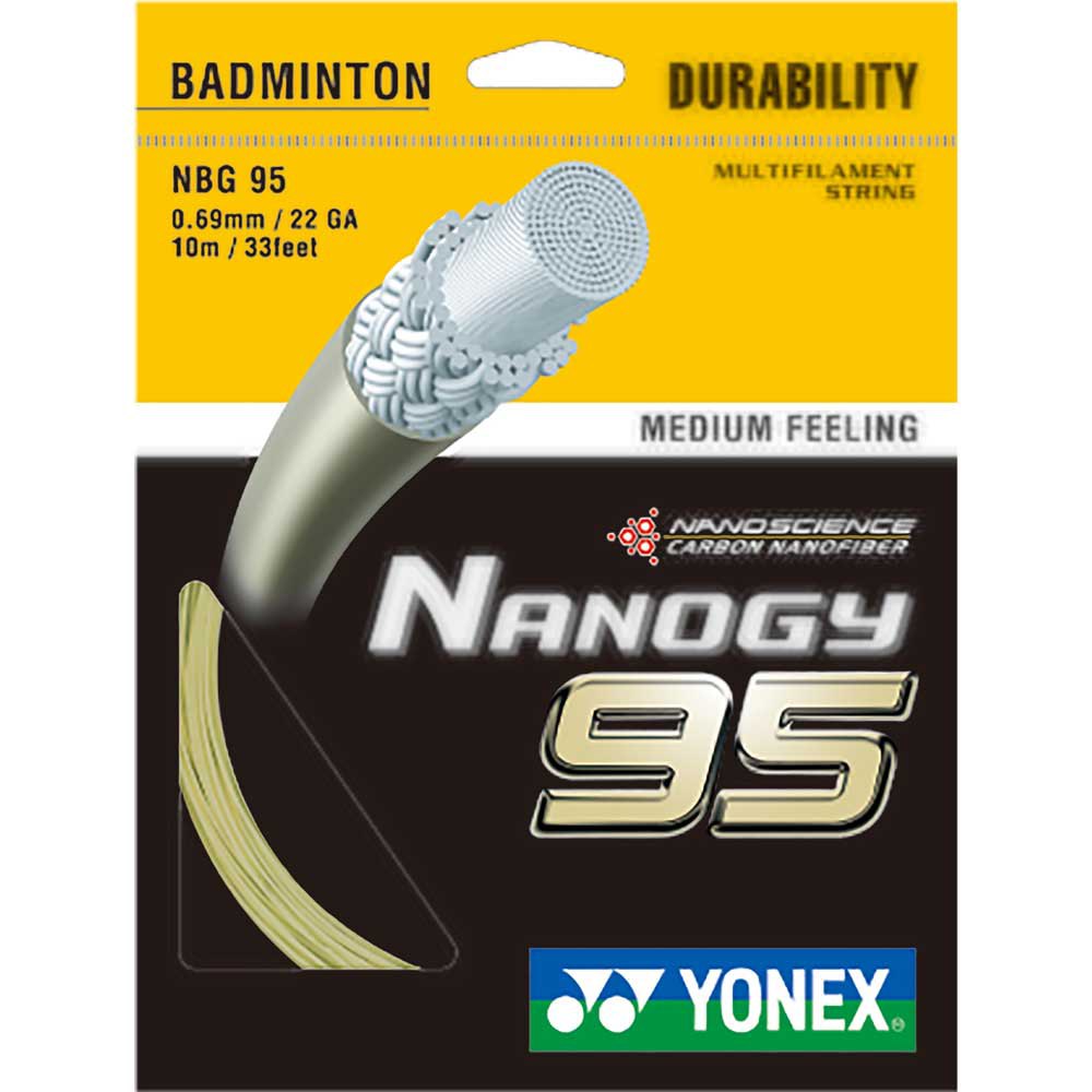 yonex nanogy 95 10 m badminton single string jaune 0.69 mm
