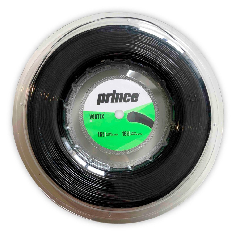 prince vortex 200 m tennis reel string noir 1.30 mm