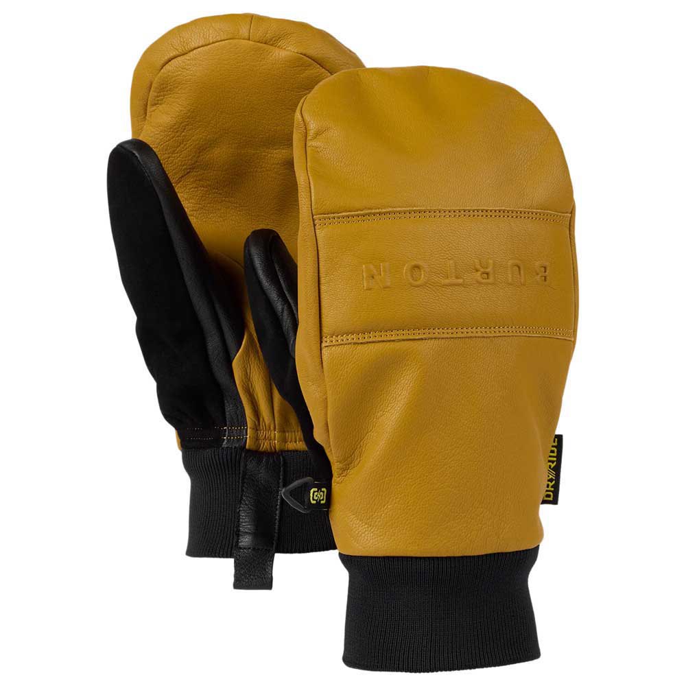 burton treeline leather mittens jaune xs homme